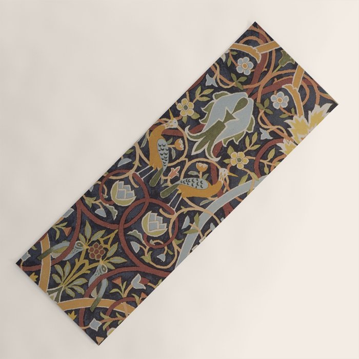William Morris Vintage Bullerswood Birds Yoga Mat Gallery Image 1