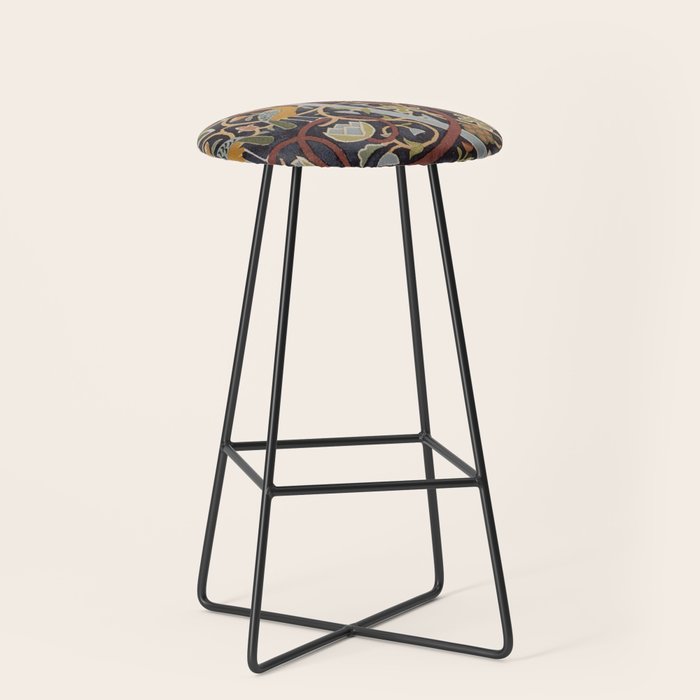 William Morris Vintage Bullerswood Birds Stool Gallery Image 1