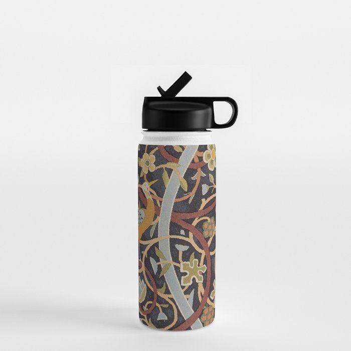 William Morris Vintage Bullerswood Birds Water Bottle Gallery Image 1