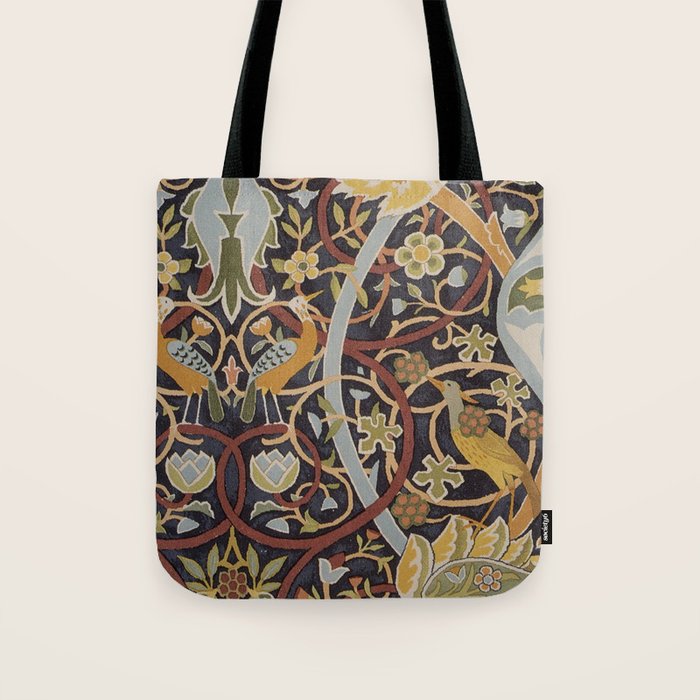 William Morris Vintage Bullerswood Birds Tote Bag Gallery Image 1