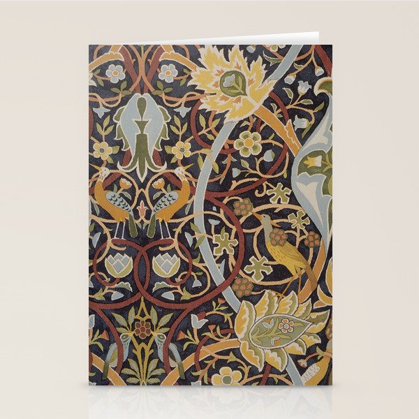 William Morris Vintage Bullerswood Birds Stationery Card Gallery Image 1