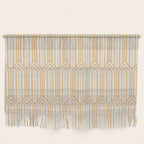 Art Deco Gatsby Geometric Pattern Ivory and Gold Wall Hanging Gallery Image 1