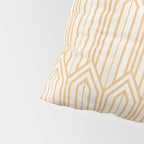 Art Deco Gatsby Geometric Pattern Ivory and Gold Pillow Sham Gallery Image 4