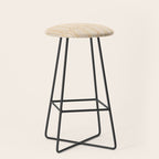 Art Deco Gatsby Geometric Pattern Ivory and Gold Stool Gallery Image 1