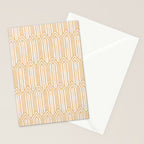 Art Deco Gatsby Geometric Pattern Ivory and Gold Stationery Card Gallery Image 2