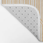Art Deco Gatsby Geometric Pattern Ivory and Gold Bath Mat Gallery Image 2
