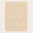 Art Deco Gatsby Geometric Pattern Ivory and Gold Poster Gallery Image 4