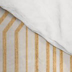 Art Deco Gatsby Geometric Pattern Ivory and Gold Comforter Gallery Image 4