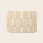 Art Deco Gatsby Geometric Pattern Ivory and Gold Bath Mat Gallery Image 1
