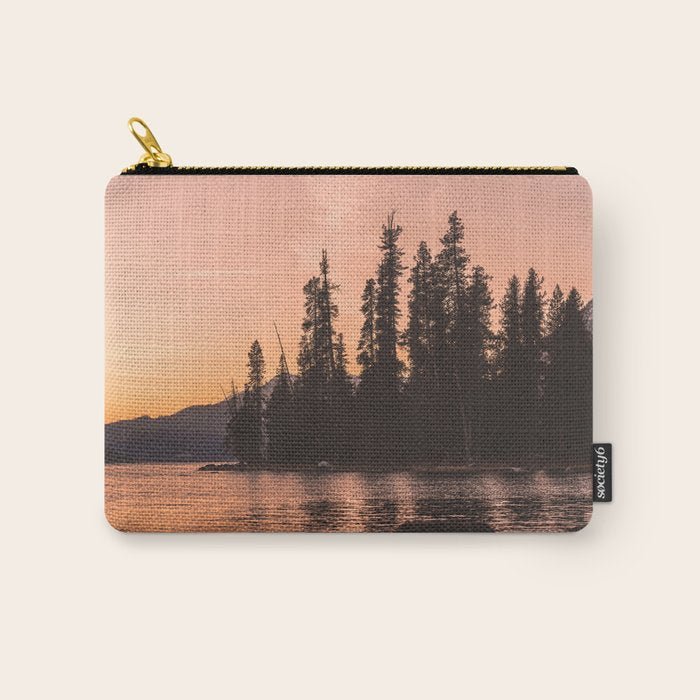 Forest Island at the Lake - Nature Photography Carry All Pouch Gallery Image 1