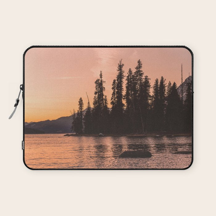 Forest Island at the Lake - Nature Photography Laptop Sleeve Gallery Image 1
