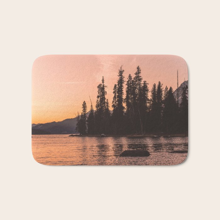 Forest Island at the Lake - Nature Photography Bath Mat Gallery Image 1