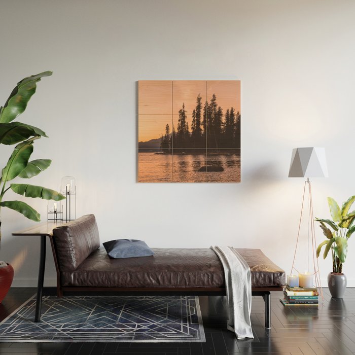 Forest Island at the Lake - Nature Photography Wood Wall Art Gallery Image 2