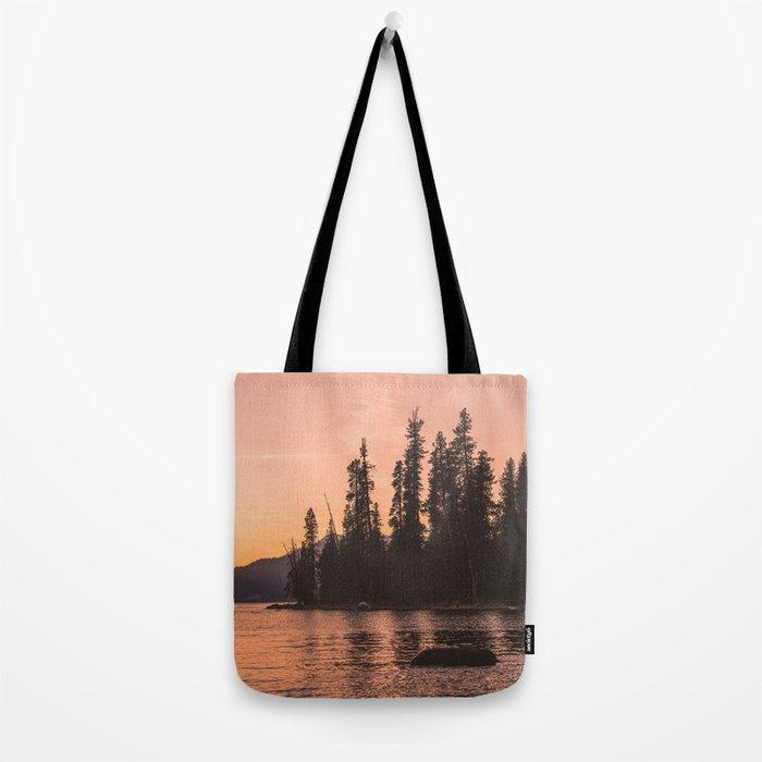 Forest Island at the Lake - Nature Photography Tote Bag Gallery Image 2