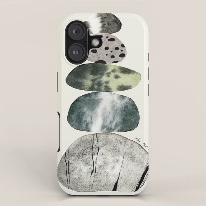 Stacked Pebbles On The Beach iPhone Case Gallery Image 1