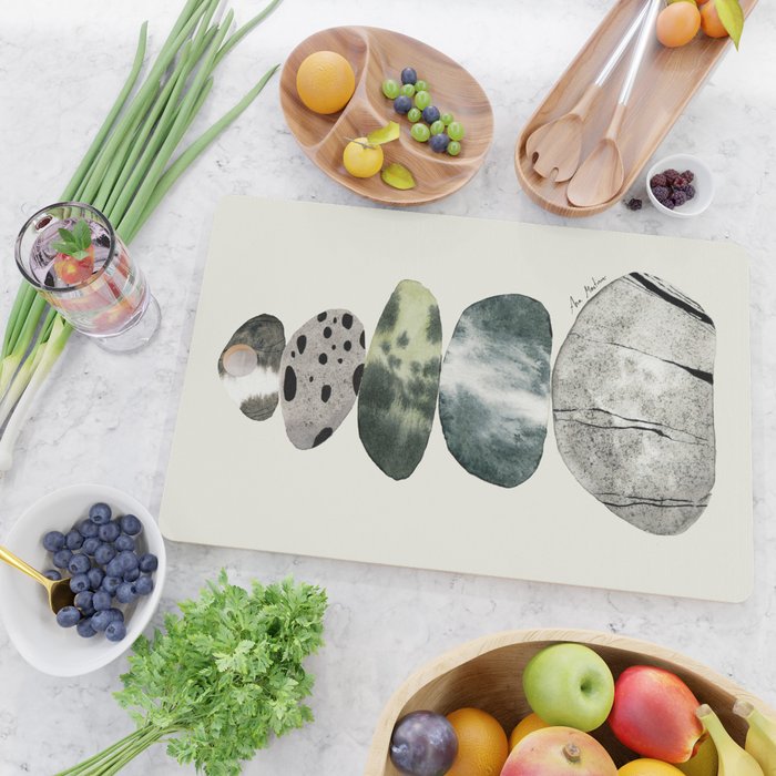 Stacked Pebbles On The Beach Cutting Board Gallery Image 2