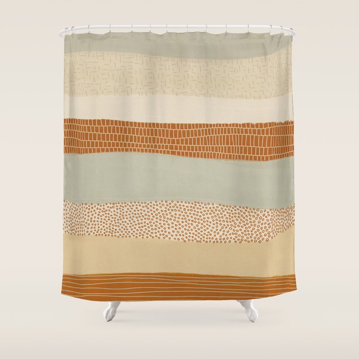 Neutral Abstract Pattern #5 Shower Curtain Gallery Image 1