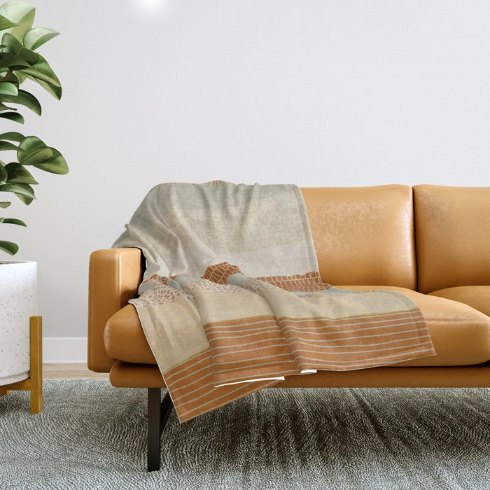 Neutral Abstract Pattern #5 Throw Blanket Gallery Image 1