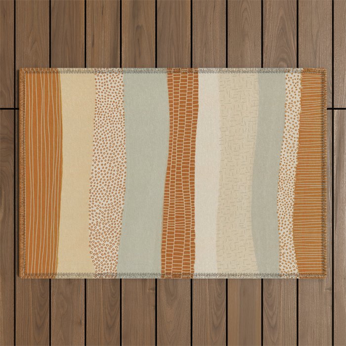 Neutral Abstract Pattern #5 Outdoor Rug Gallery Image 1