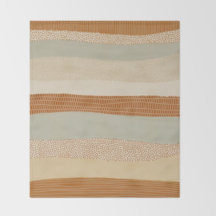 Neutral Abstract Pattern #5 Throw Blanket Gallery Image 2