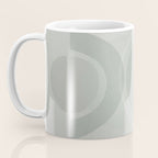 Mid Century Eclectic Calm Vibes In Pastel Grey and Green Shapes Coffee Mug Gallery Image 3