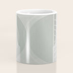 Mid Century Eclectic Calm Vibes In Pastel Grey and Green Shapes Coffee Mug Gallery Image 4