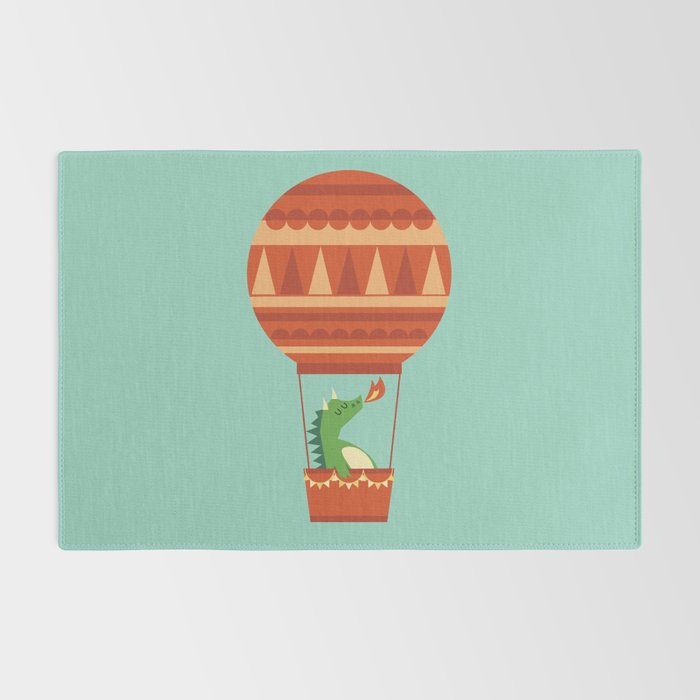 Dragon On Hot Air Balloon Rug Gallery Image 2