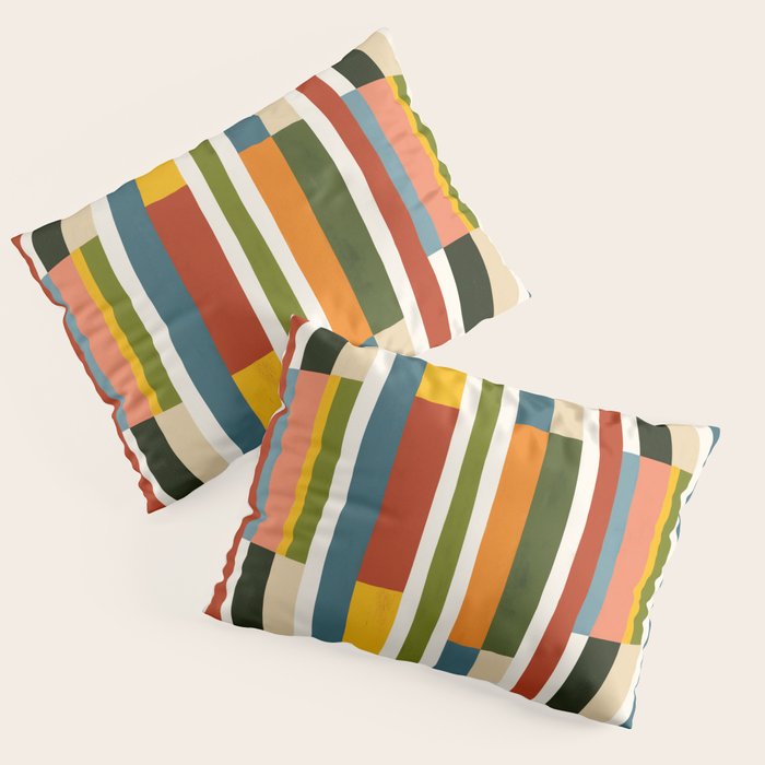 Autumn Winter Striped Revival Pillow Sham Gallery Image 3