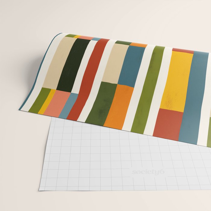Autumn Winter Striped Revival Wrapping Paper Gallery Image 2