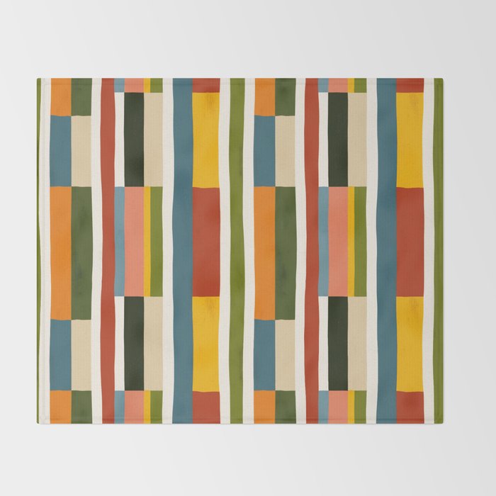 Autumn Winter Striped Revival Throw Blanket Gallery Image 2
