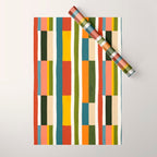 Autumn Winter Striped Revival Wrapping Paper Gallery Image 1