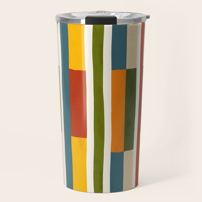 Autumn Winter Striped Revival Travel Mug Gallery Image 1
