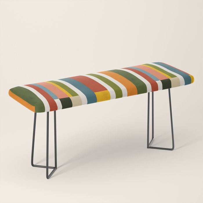 Autumn Winter Striped Revival Bench Gallery Image 1