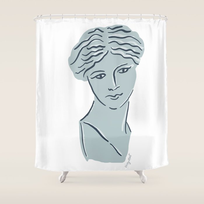 Goddess Aphrodite Greek Sculpture Shower Curtain Gallery Image 1