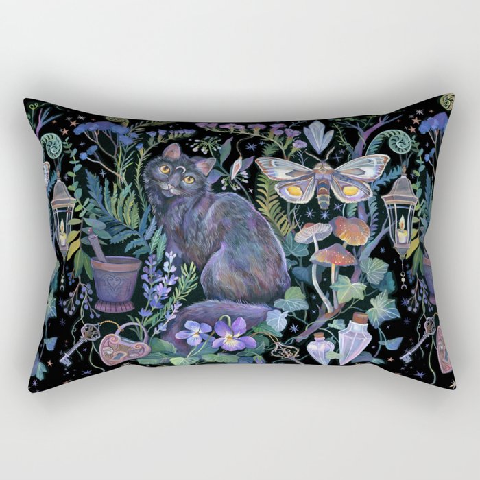 Witch Potion Garden Rectangular Pillow Gallery Image 1