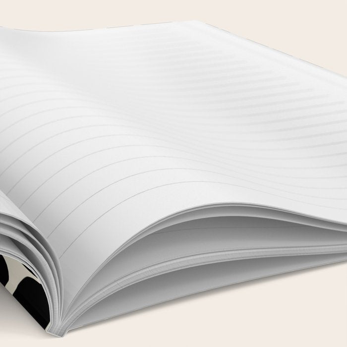 Black and White Retro Floral Art Print  Notebook Gallery Image 2