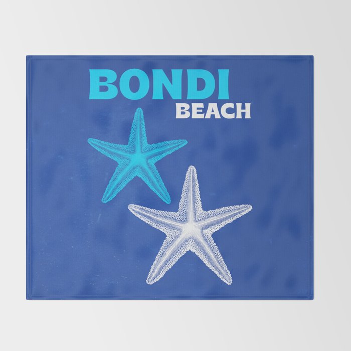 Bondi: Vintage Travel Colour Series 05 Throw Blanket Gallery Image 2