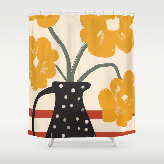 Modern Botanicals No 7 Shower Curtain Gallery Image 1