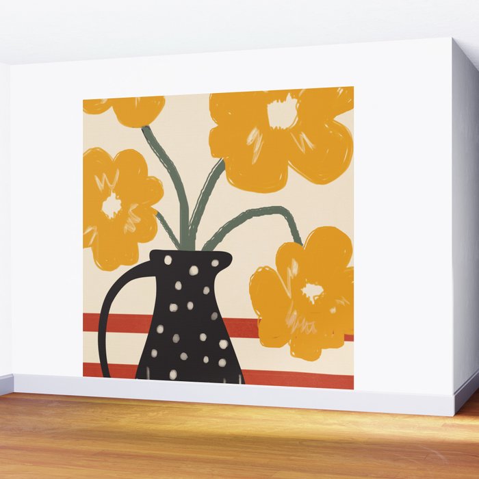 Modern Botanicals No 7 Wall Mural Gallery Image 2