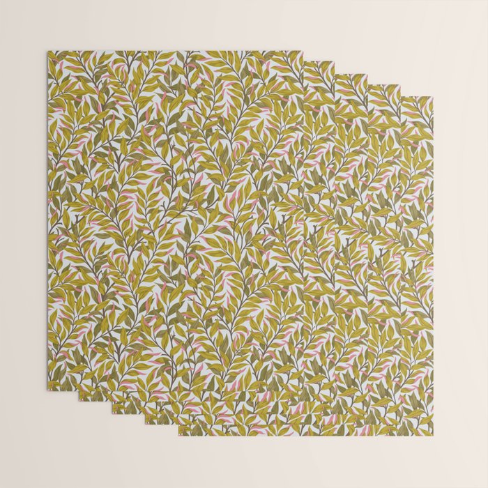 Autumn Botnica Foliage in Green Wrapping Paper Gallery Image 3