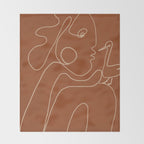 Gentle Abstract Line 2 Throw Blanket Gallery Image 2