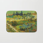 The Garden at Arles, France by Vincent Van Gogh Bath Mat Gallery Image 1