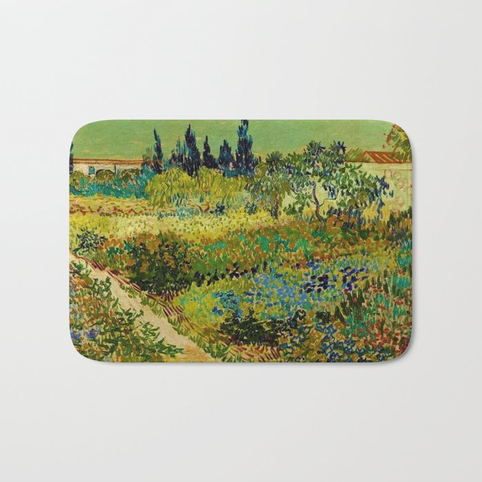 The Garden at Arles, France by Vincent Van Gogh Bath Mat Gallery Image 1