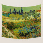 The Garden at Arles, France by Vincent Van Gogh Wall Tapestry Gallery Image 4