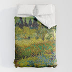 The Garden at Arles, France by Vincent Van Gogh Comforter Gallery Image 6