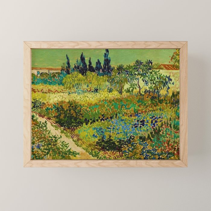 The Garden at Arles, France by Vincent Van Gogh Mini Art Print Gallery Image 1
