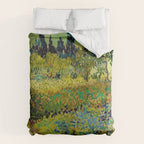 The Garden at Arles, France by Vincent Van Gogh Duvet Cover Gallery Image 6