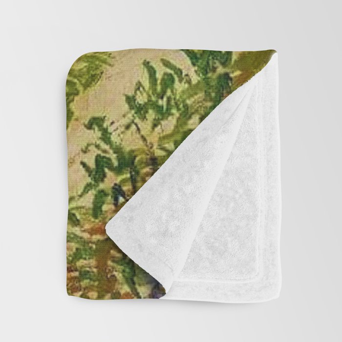 The Garden at Arles, France by Vincent Van Gogh Throw Blanket Gallery Image 3
