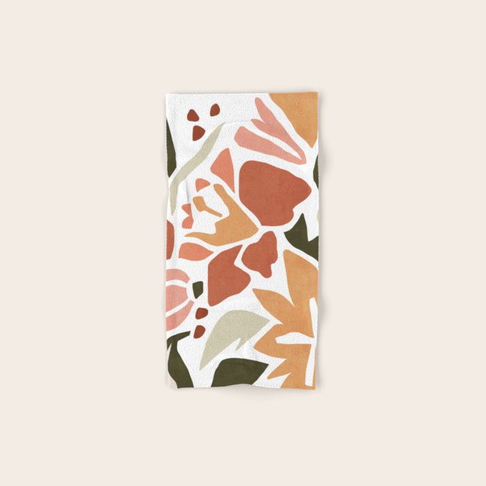 Colorful abstract florals Bath Towel Gallery Image 1
