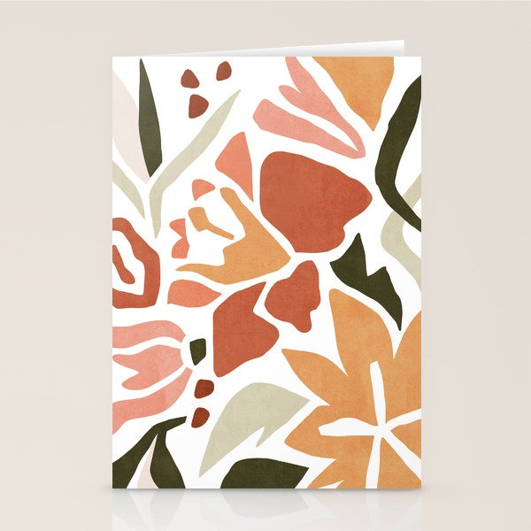 Colorful abstract florals Stationery Card Gallery Image 2